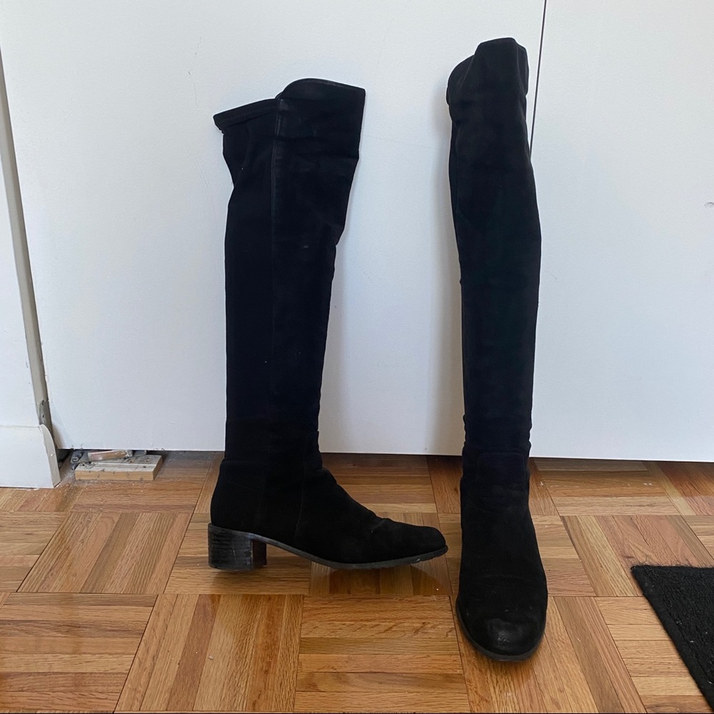Black Suede Stuart Weitzman Reserve Boot